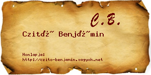Czitó Benjámin névjegykártya
