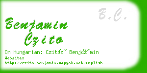 benjamin czito business card
